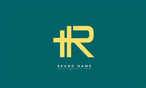 Alphabet Letters Initials Monogram Logo Hr Rh H And R Vector