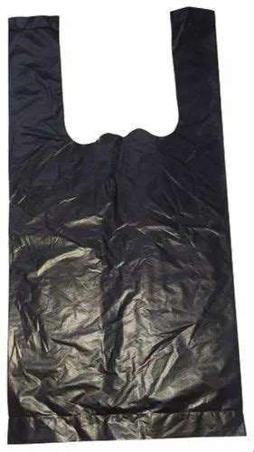 W Cut Plain Black Plastic Carry Bag Holding Capacity 1 Kg At Rs 135