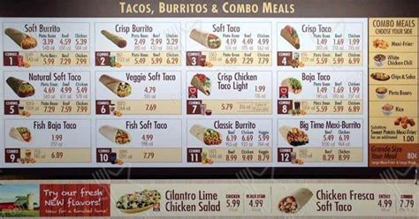 Menu At Taco Time NW Restaurant Frederickson