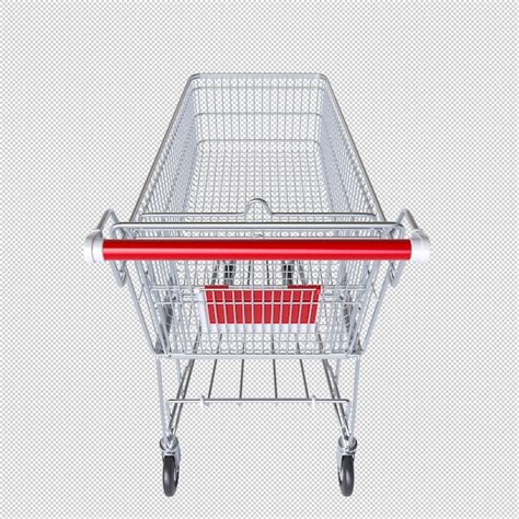 Premium PSD Empty Shopping Cart On White Background