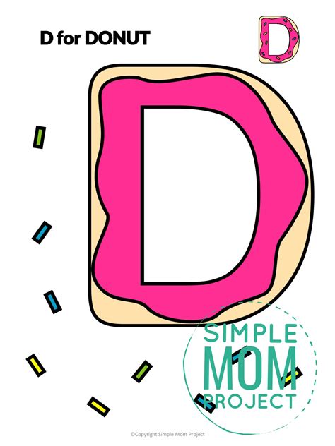 Free Printable Letter D Craft Template Simple Mom Project