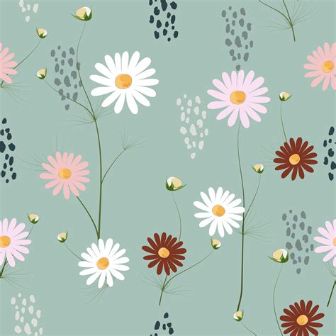 Pastel Colored Small Flowers Pattern 1310931 Vector Art At Vecteezy