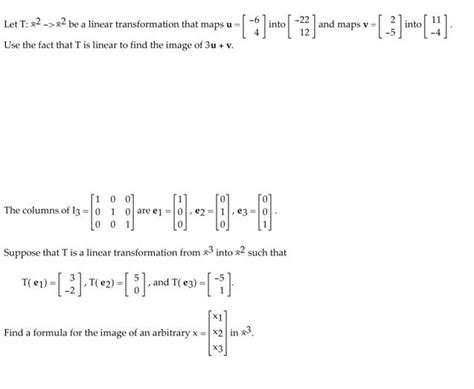 Solved Let T ℜ2→π2 Be A Linear Transformation That Maps