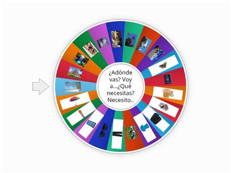 Adónde vas Qué necesitas Spin the wheel