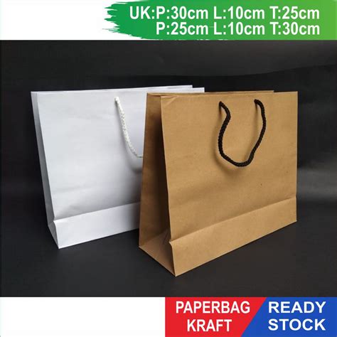 Jual Paperbag Kraft Polos Tas Kertas Polos Paperbag Besar Murah Ready