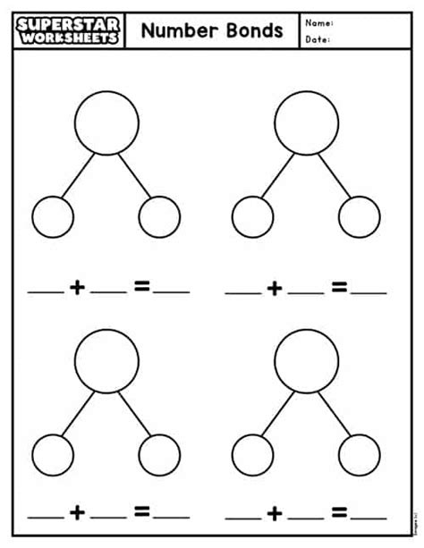 Number Bond Summer Themed Worksheets We Are Better Together