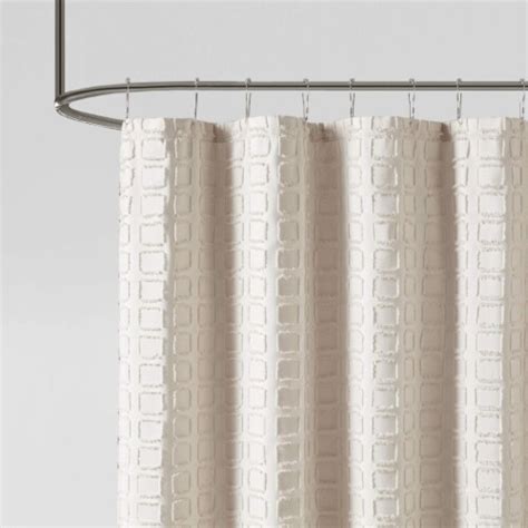 Madison Park Metro Bathroom Shower Textured Woven Clipped Design