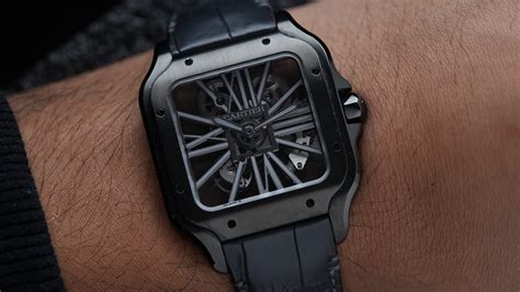 Cartier Santos De Cartier Skeleton 'Black Panther' - Ticking Way