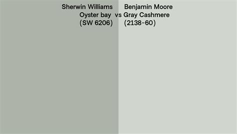 Sherwin Williams Oyster Bay Sw 6206 Vs Benjamin Moore Gray Cashmere 2138 60 Side By Side