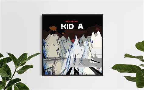 Radiohead Kid A Minimalist Album Cover Wall Art Print Indie-rock Gift ...