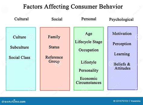 Factors Affecting Consumer Behavior Stock Illustration Illustration