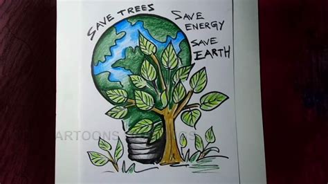 How To Draw Save Trees Save Earth Poster Drawing | Images and Photos finder