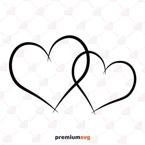 Wedding Heart SVG, Two Hearts Vector Files | PremiumSVG