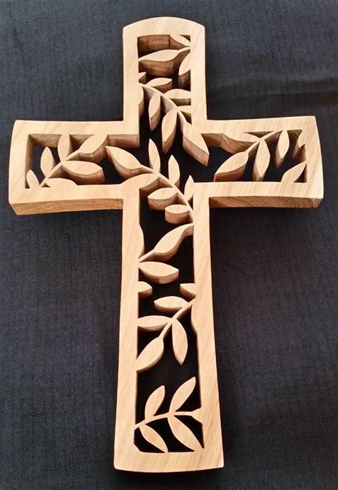 Cherry Leaf Cross Etsy Cruces De Madera Manualidades Cruz De Madera