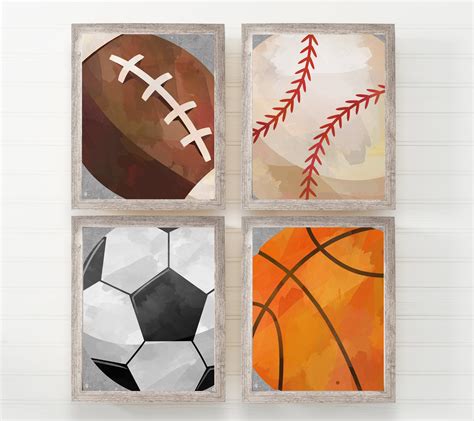 Sport Wall Art Sports Print Boy Room Decor Boys Sport Etsy