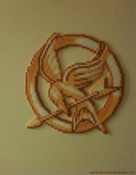 Mockingjay Hunger Games Hama Perler Beads By Cardinalchang On