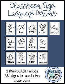 Classroom Hand Signals Asl Sign Language In Asl Sign Language