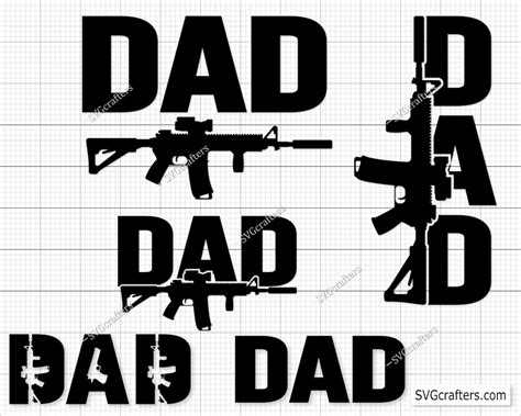 Fathers Day Svg Second Amendment Dad Rifle 2nd Amendment Svg Dad Svg