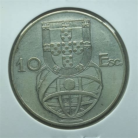 Moeda De Prata De Portugal 10 Escudos Shopee Brasil