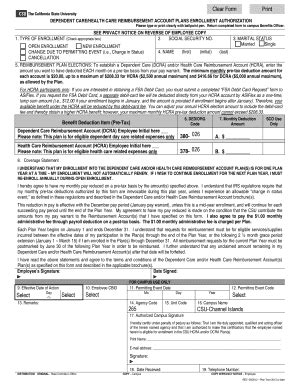 Fillable Online Csuci HCRA Or DCRA Account Enrollment Form