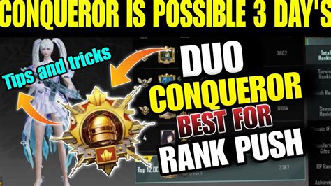 How To Push Conqueror In Just Days Bgmi Tamil C S Conqueror