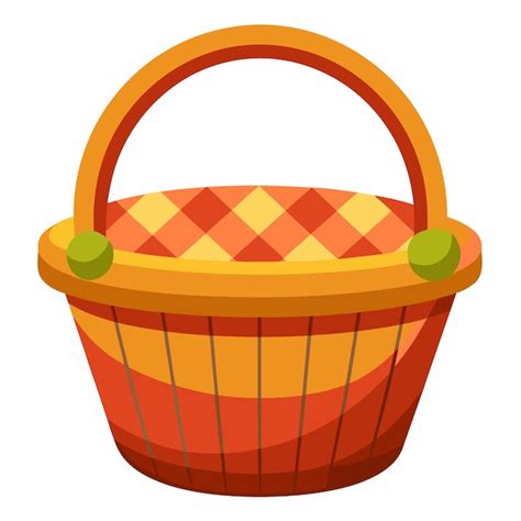 Basket clipart cartoon Illustration drawing | Premium AI-generated vector