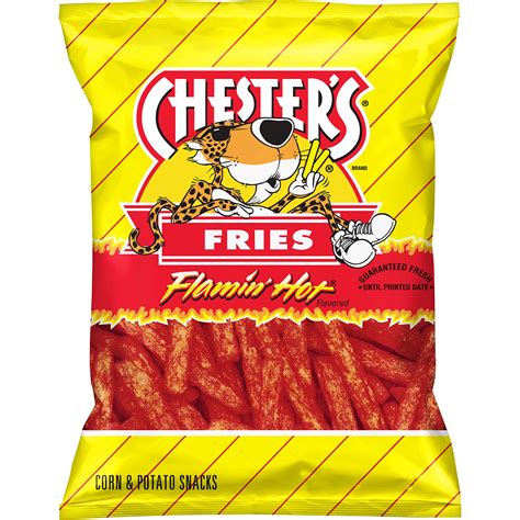 Chesters Flamin Hot Fries Flavored Corn Potato Snacks Bag Oz Ounce Pack Of