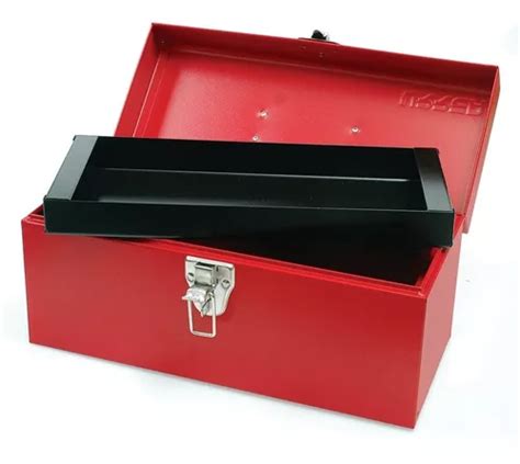 Caja portaherramientas metálica color rojo 14 x 6 x 6 D2 Urrea Color