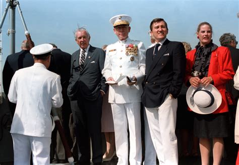 Dignitaries Aboard The Battleship Uss Iowa Bb During The