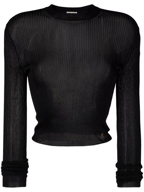 Saint Laurent Ribbed Knit Jumper Farfetch