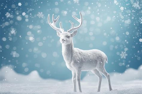 Premium AI Image | deer with christmas lights in background deer in the ...