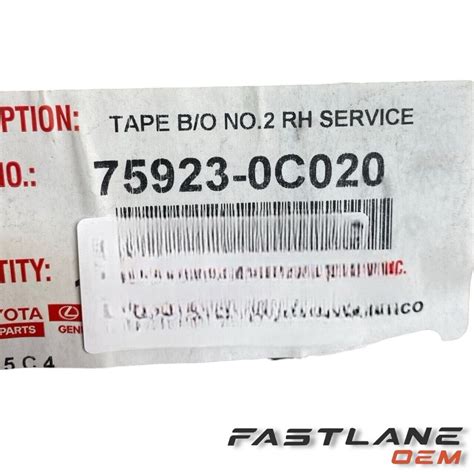 Genuine Oem Black Out Tape For Toyota 759230c020 For Sale Online Ebay