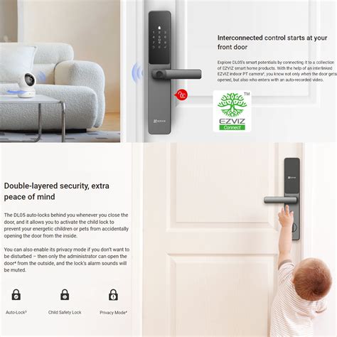 Ezviz Dl Smart Home Security Fingerprint Door Handle Lock Smart