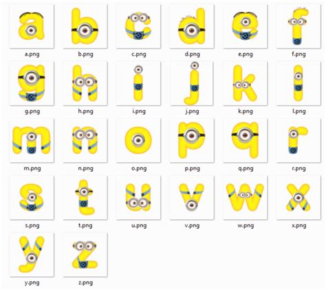 Minion Alphabet Letters Clip Art