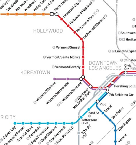 Los Angeles Subway Map 2016 Map