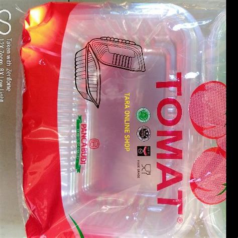 Jual Food Pack Plastik Kotak Nasi Plastik Isi 12 Pcs Tomat 7210600