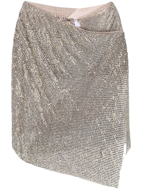 POSTER GIRL Crystal Embellished Winona Wrap Skirt Farfetch