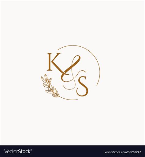 Ks Initial Wedding Monogram Logo Royalty Free Vector Image