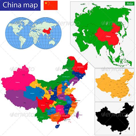 china map vectors graphicriver