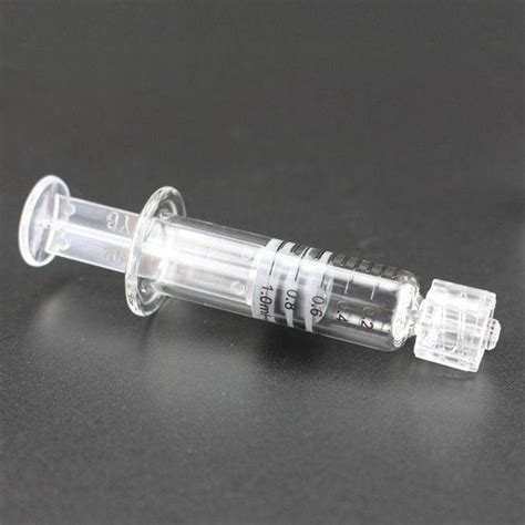 Manufacturer 1ml Distillate Glass Luer Lock Syringe For Filling Oil