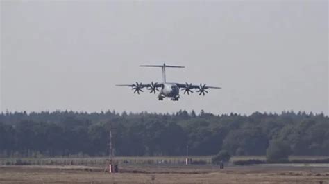 Airbus A400M Landing at Air Base | Stock Video | Pond5