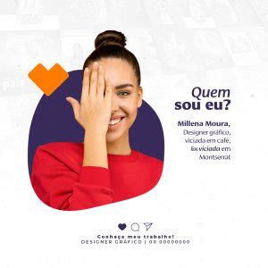 Social Media Design Designer Gráfico Quem Sou eu PSD Editável