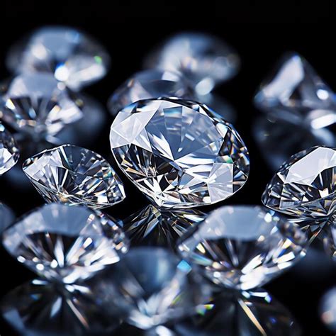 Diamantes Brillantes Y Brillantes Generados Por Ia Foto Premium