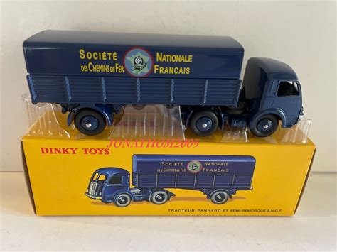 ATLAS DINKY TOYS TRACTEUR PANHARD ET SEMI REMORQUE SNCF REFERENCE 32