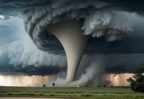 Premium Photo A Huge Tornado Or Tornado A Violent And Destructive Storm