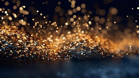 Premium Photo | Golden particles background