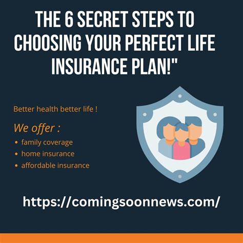 The 6 Secret Steps To Choosing Your Perfect Life Insurance Plan Coming Soon News