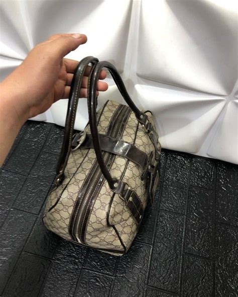 Gucci Made In Italy Pvc Mix Kulit Asli Fesyen Wanita Tas Dompet Di