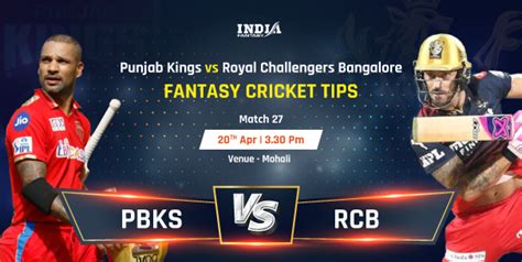 Pbks Vs Rcb Dream11 Prediction Match 27 Of Ipl 2023 Punjab Kings Vs