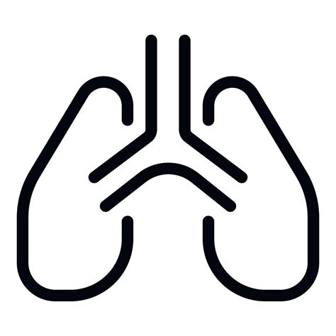 Human Lungs Icon Outline Style 15391159 Vector Art At Vecteezy